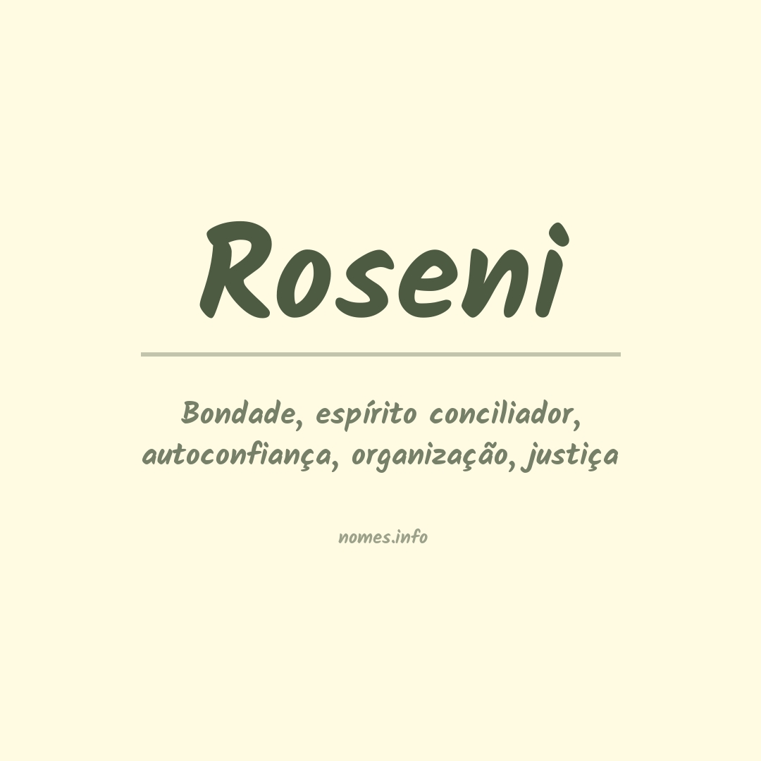 Significado do nome Roseni