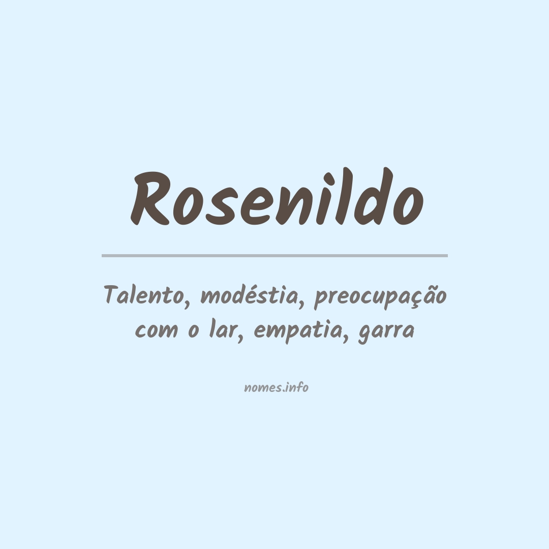 Significado do nome Rosenildo