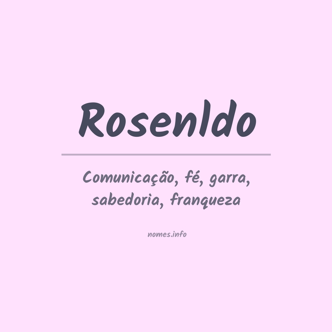 Significado do nome Rosenldo