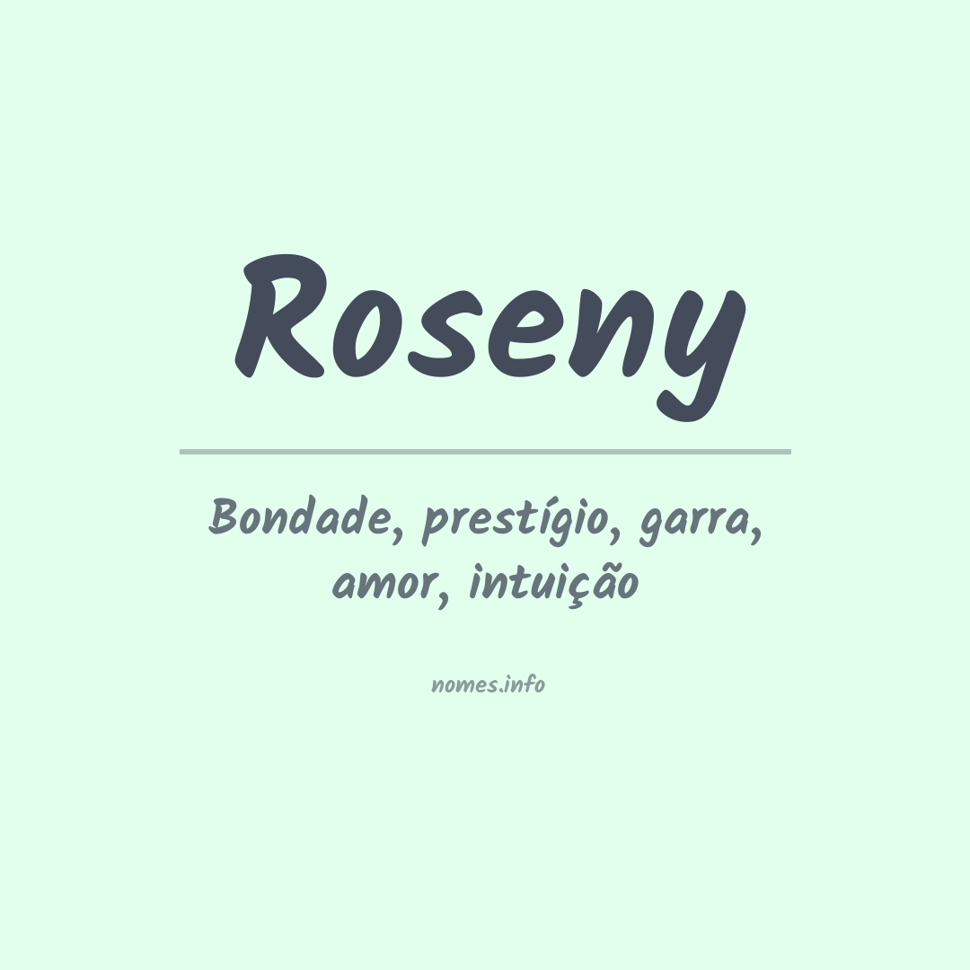 Significado do nome Roseny