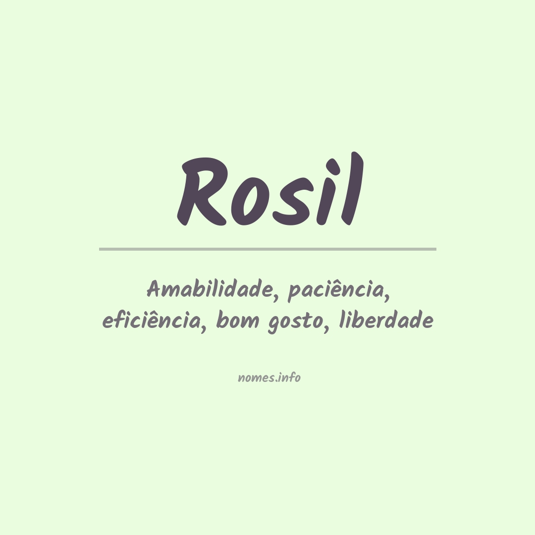 Significado do nome Rosil