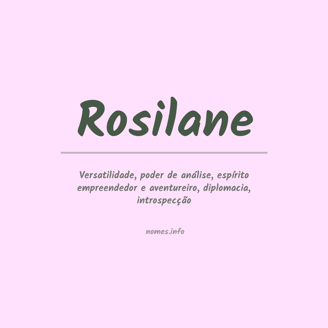 Significado do nome Rosilane