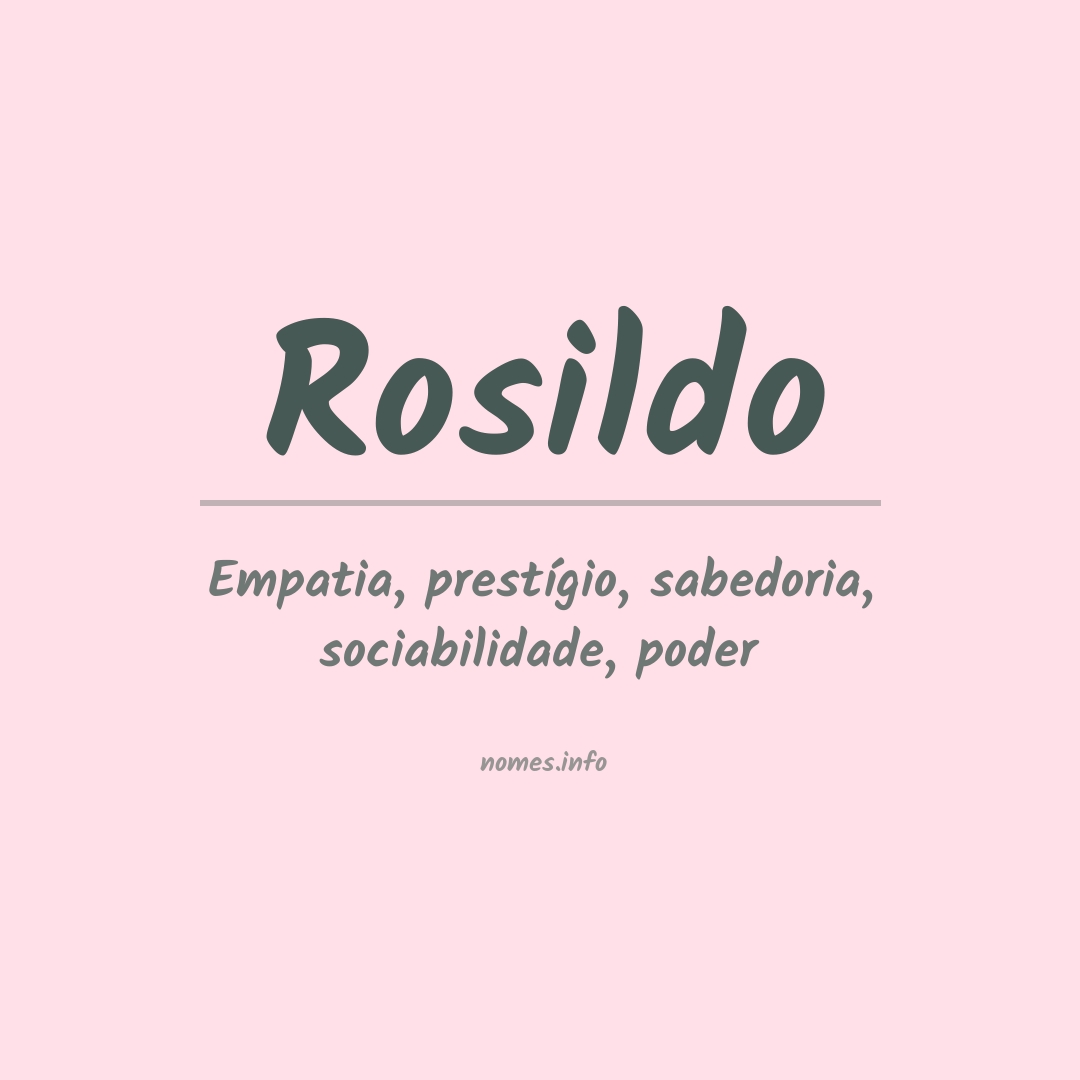 Significado do nome Rosildo