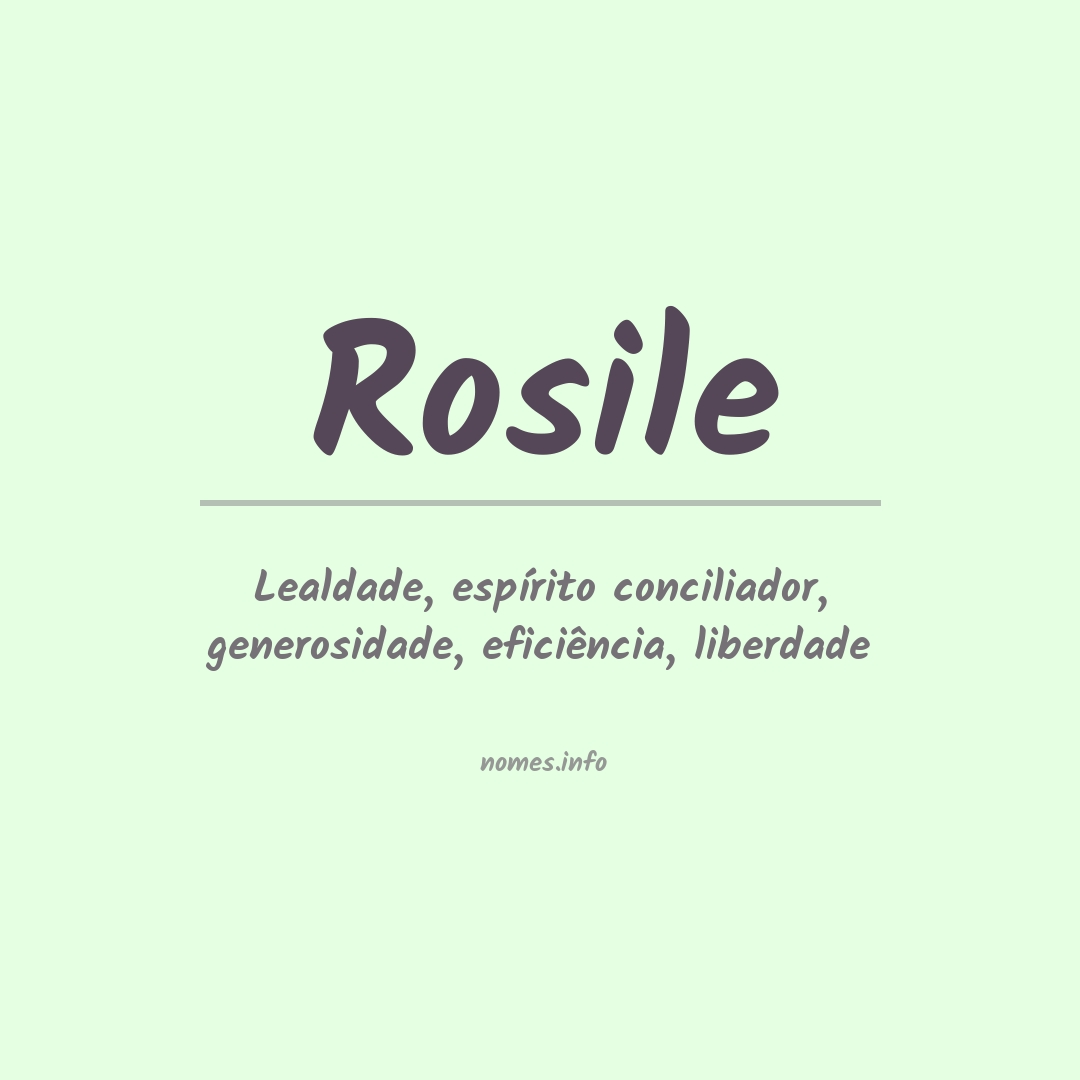 Significado do nome Rosile