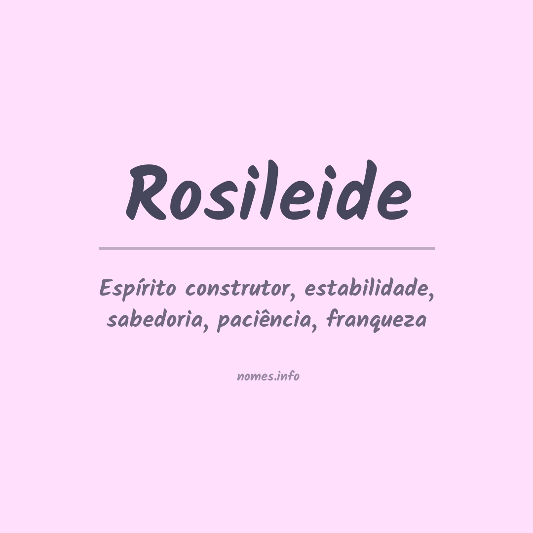 Significado do nome Rosileide