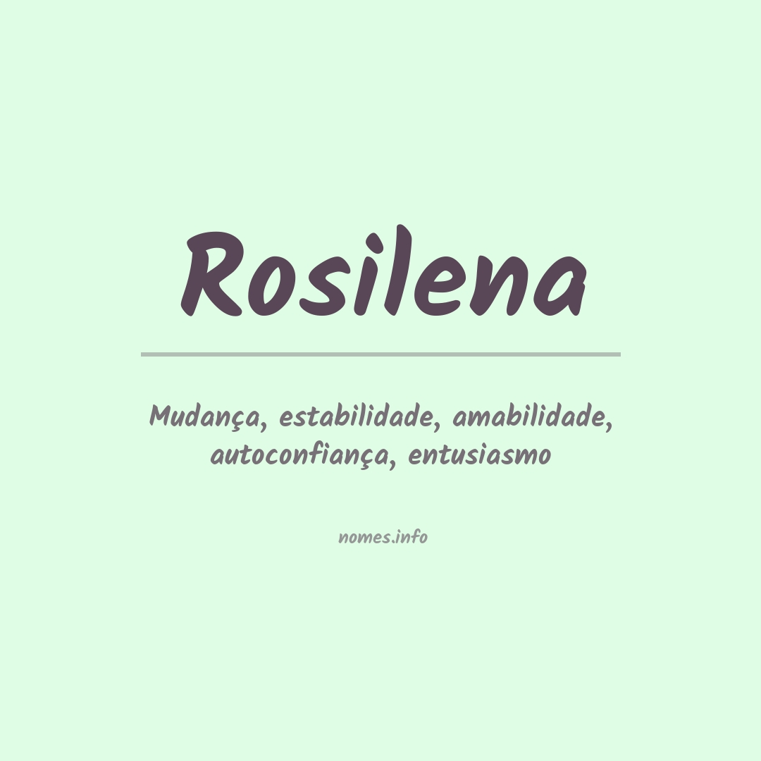 Significado do nome Rosilena