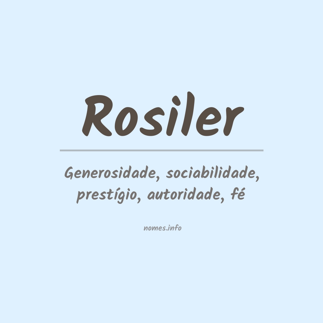 Significado do nome Rosiler