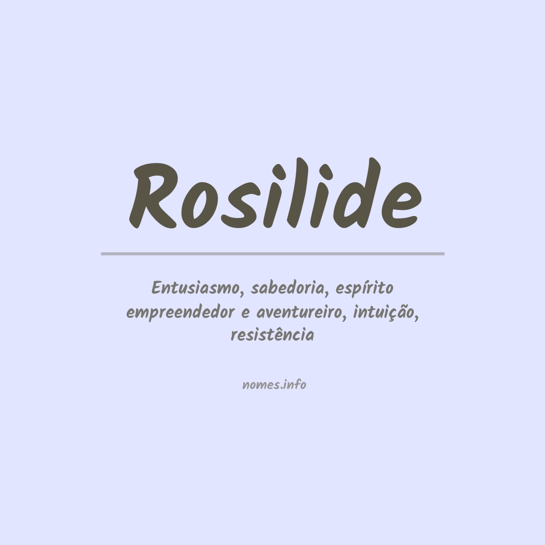 Significado do nome Rosilide