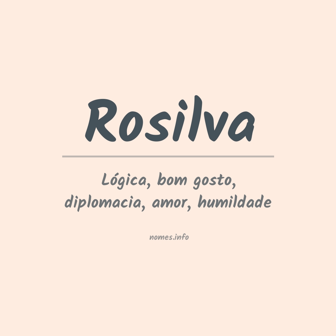 Significado do nome Rosilva