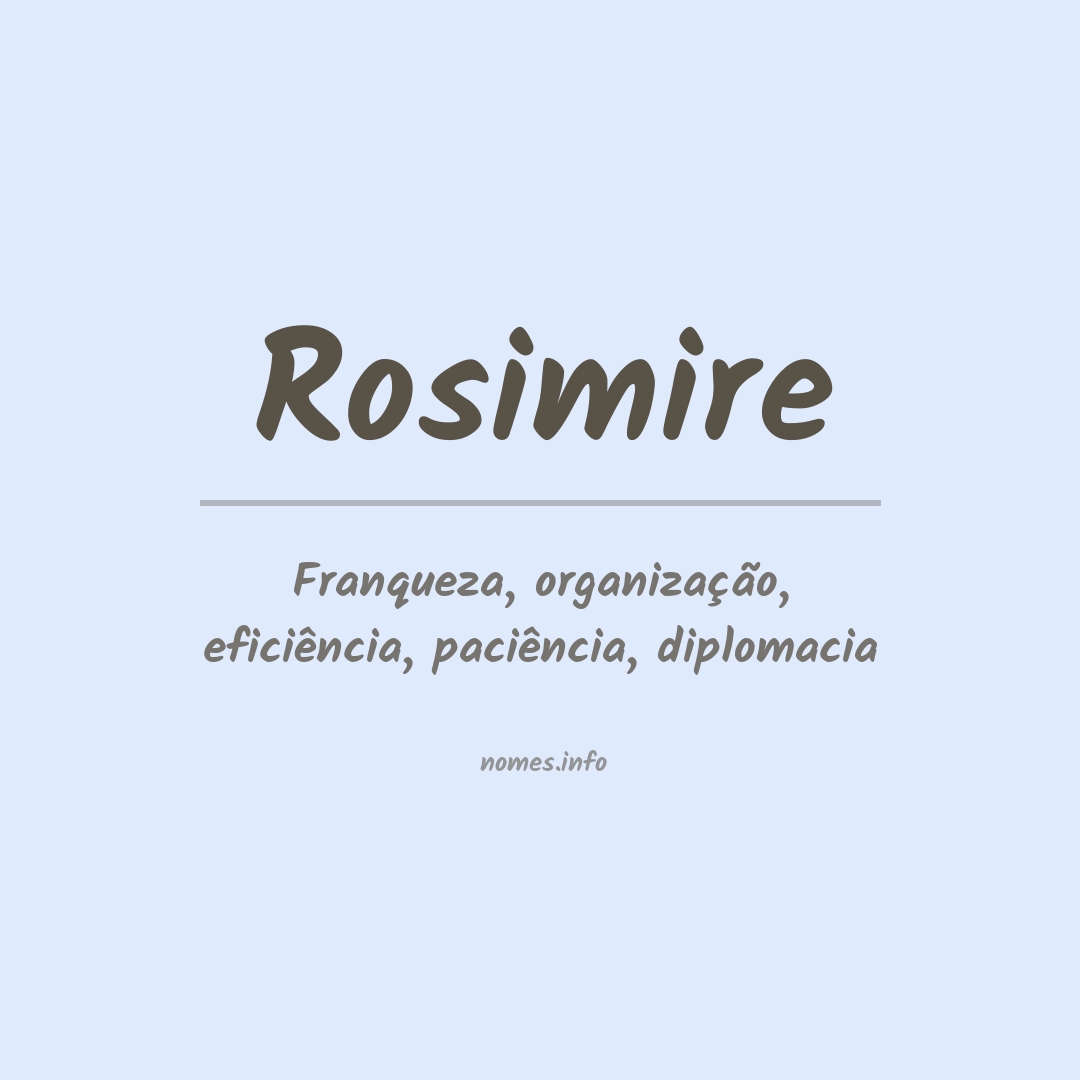 Significado do nome Rosimire