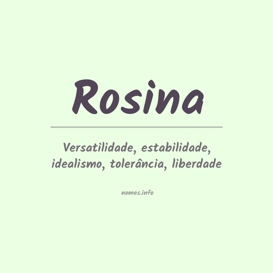 Significado do nome Rosina