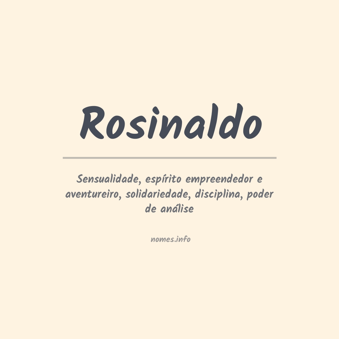 Significado do nome Rosinaldo