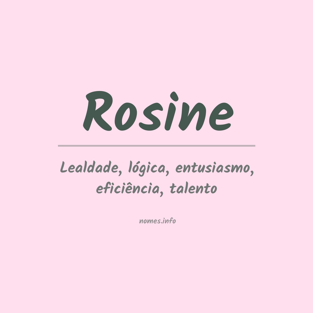 Significado do nome Rosine