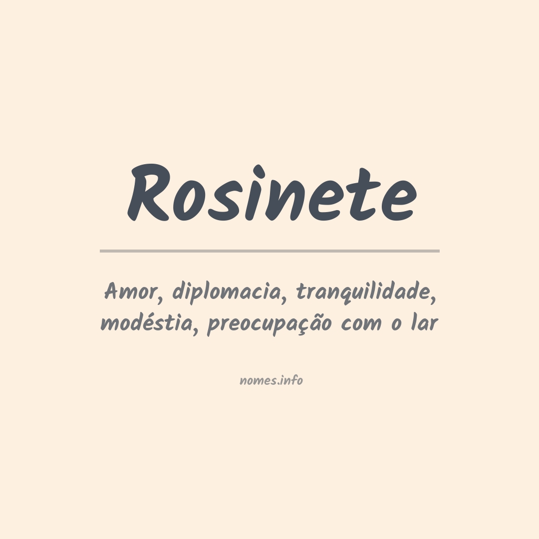Significado do nome Rosinete
