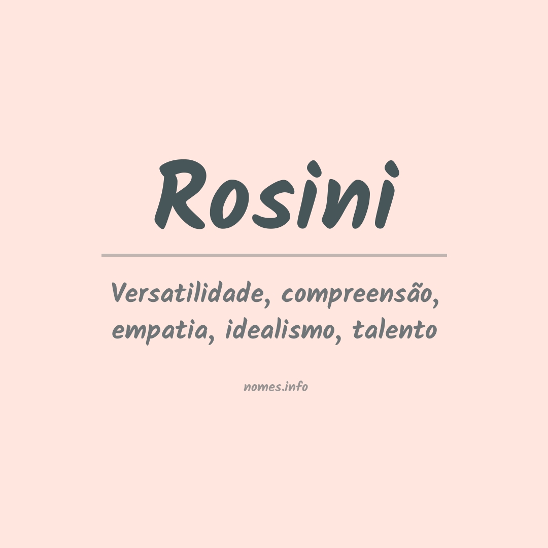Significado do nome Rosini