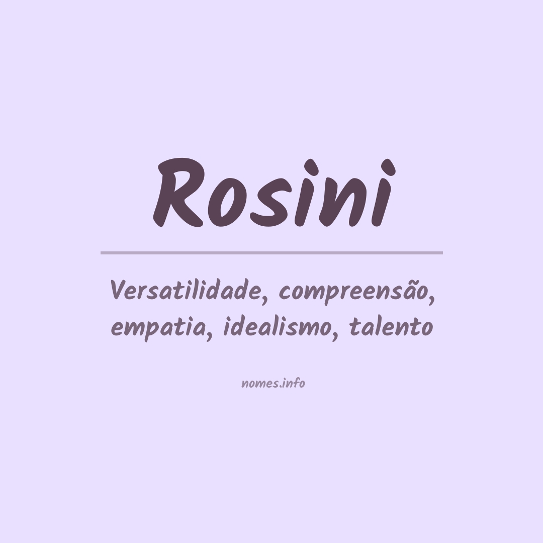 Significado do nome Rosini