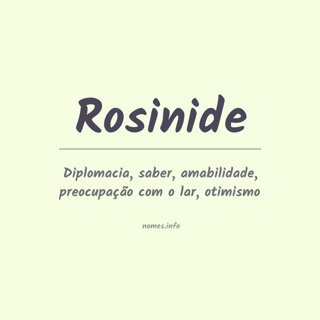 Significado do nome Rosinide