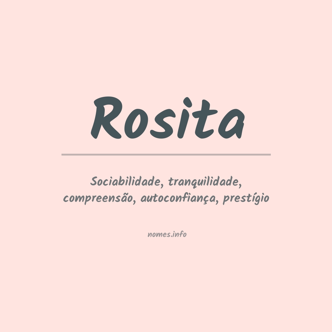 Significado do nome Rosita