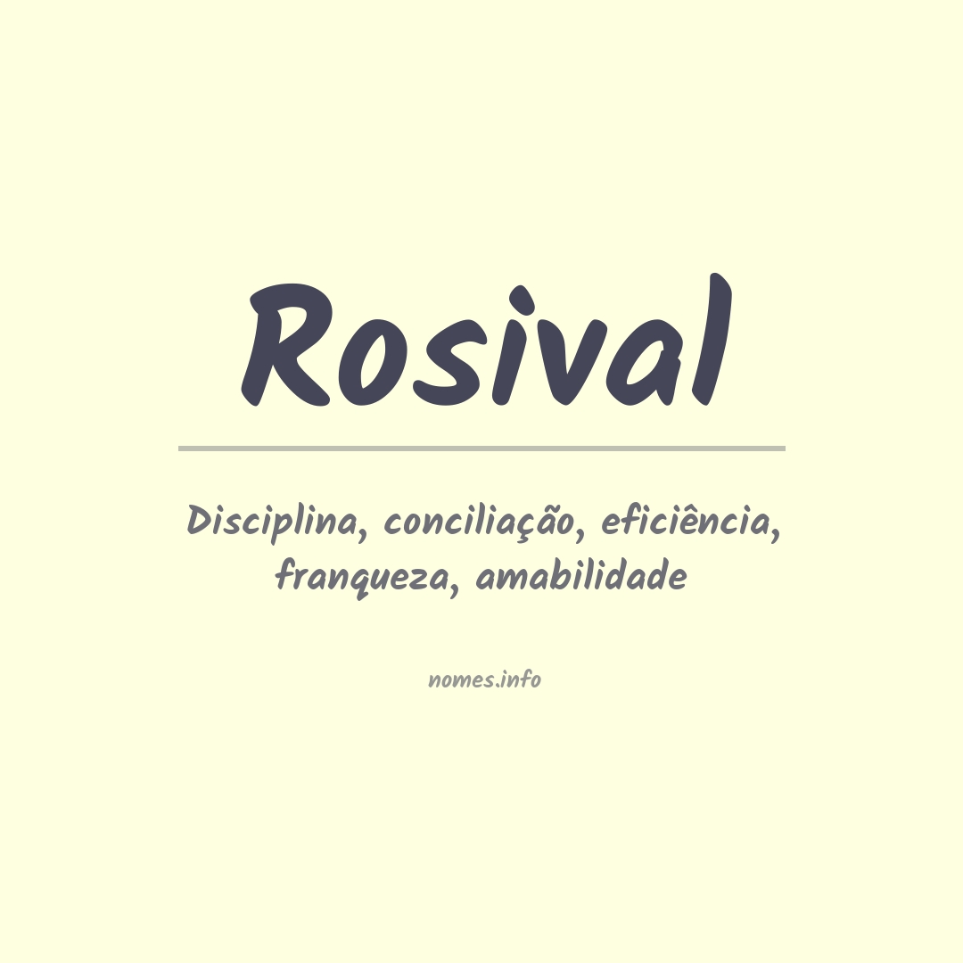 Significado do nome Rosival