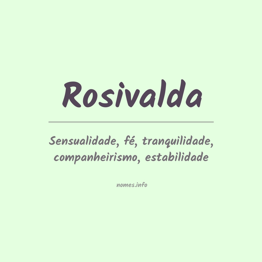 Significado do nome Rosivalda