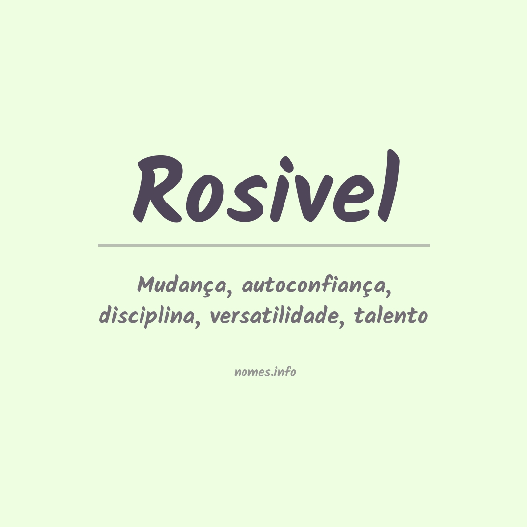 Significado do nome Rosivel