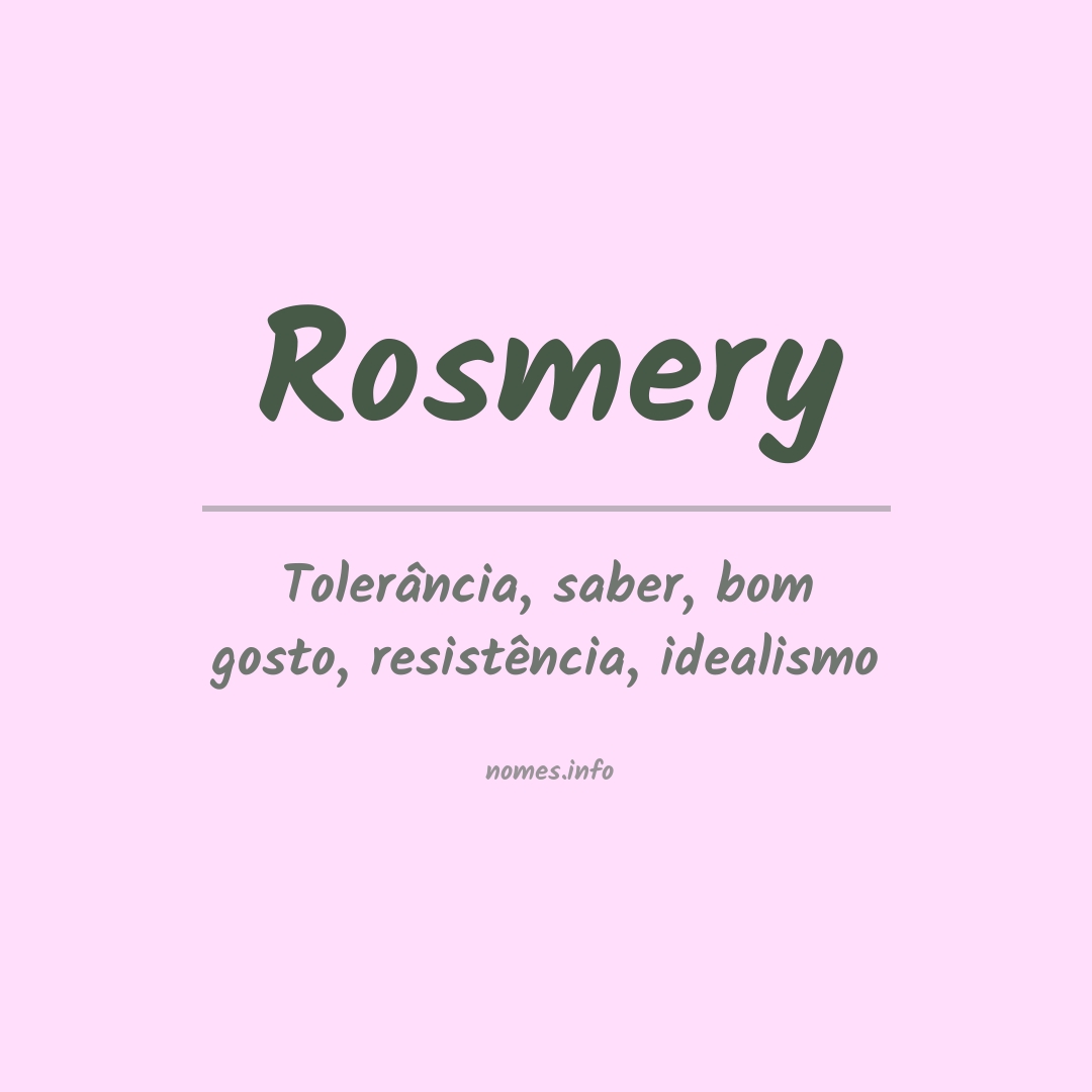 Significado do nome Rosmery