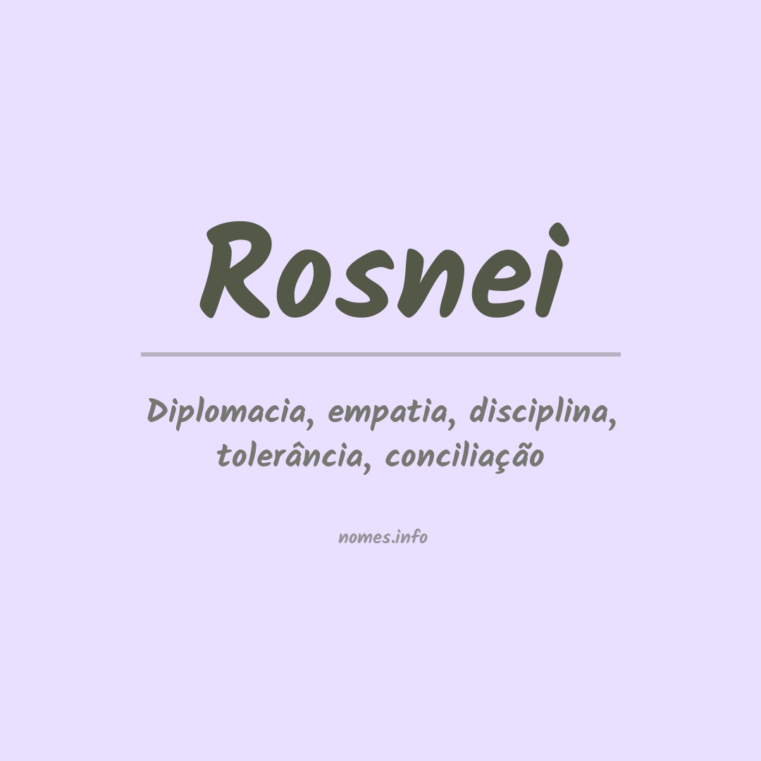 Significado do nome Rosnei