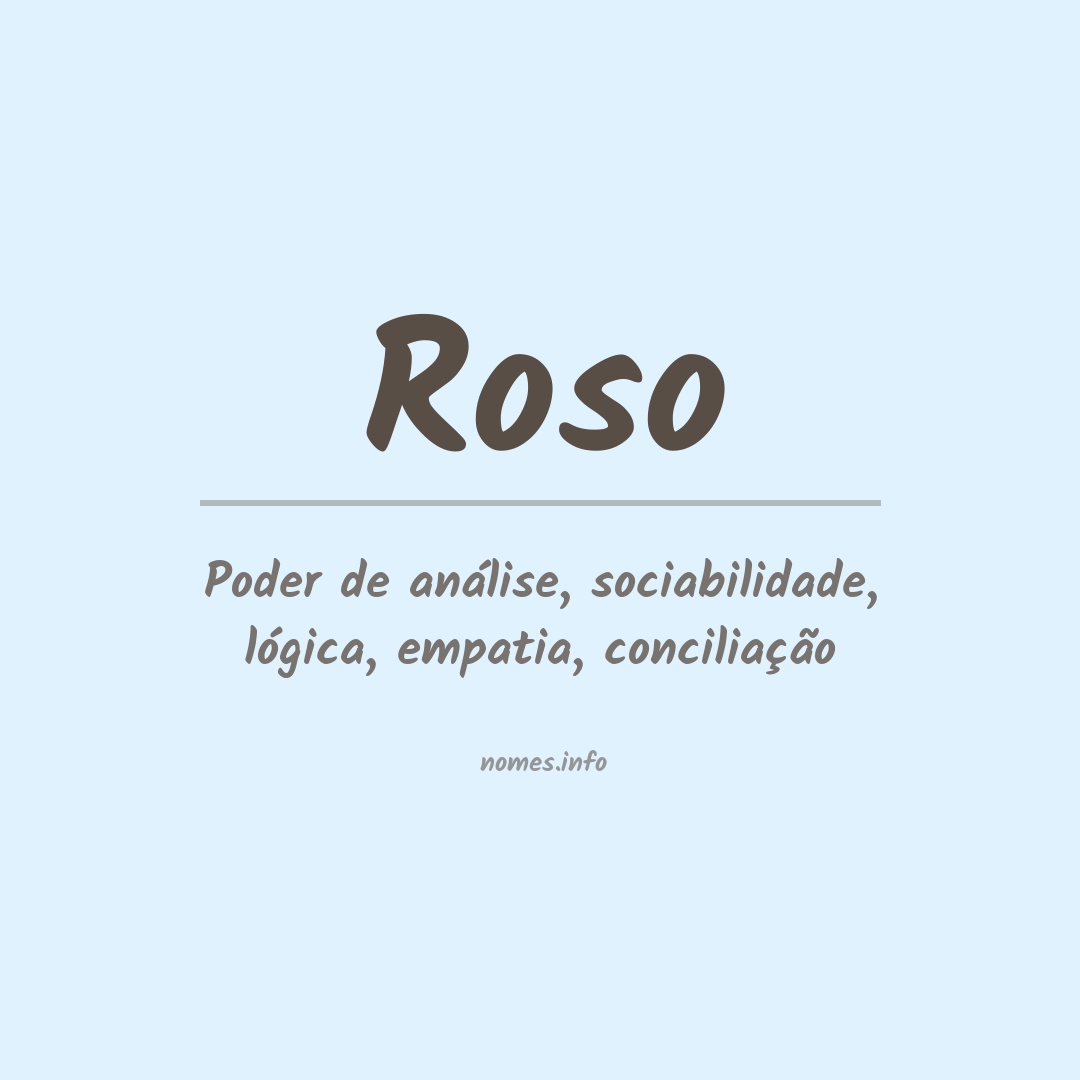 Significado do nome Roso