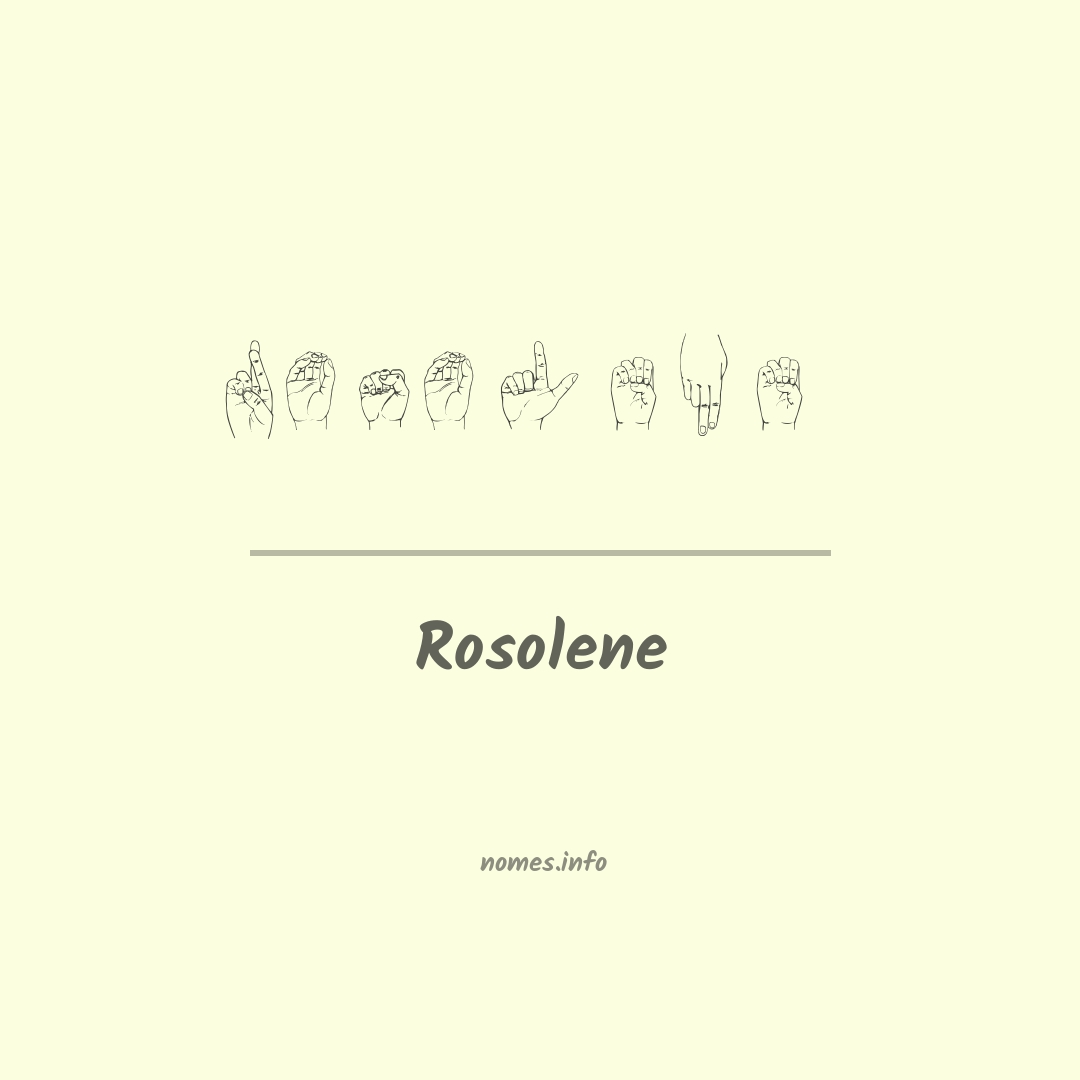 Rosolene em Libras
