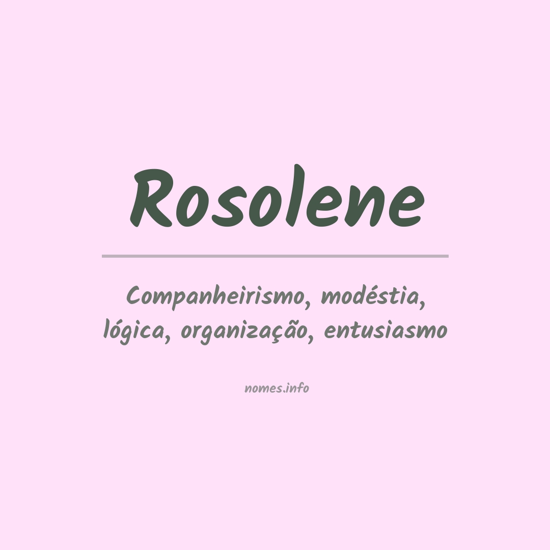 Significado do nome Rosolene