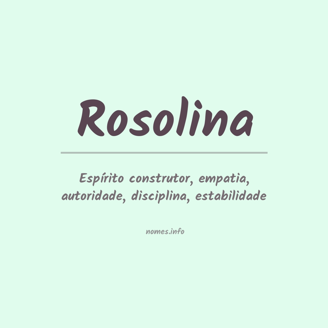 Significado do nome Rosolina