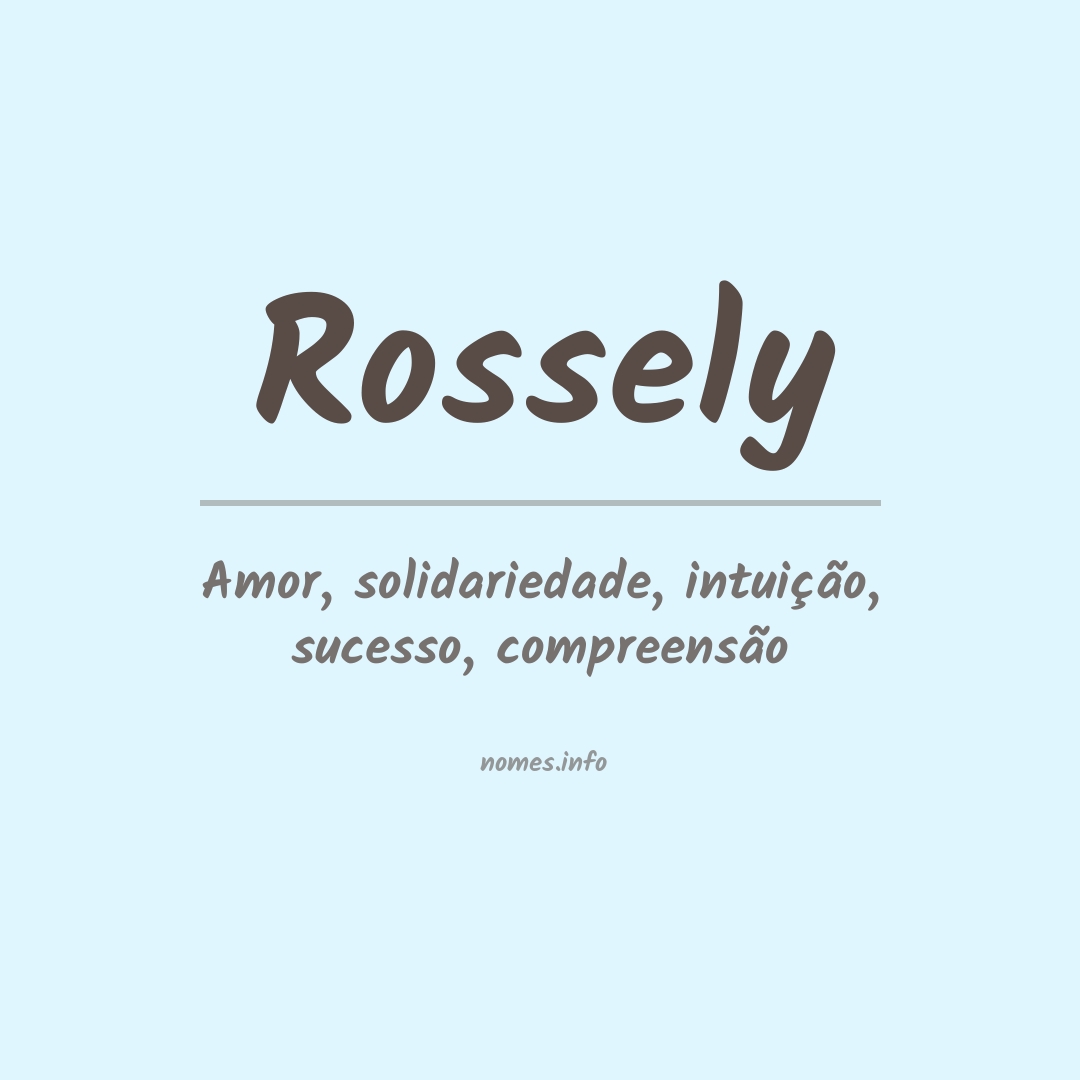 Significado do nome Rossely