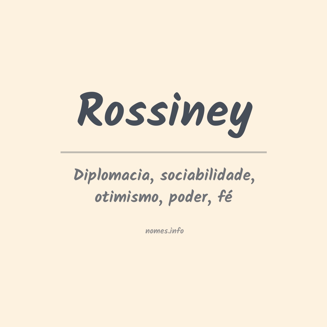 Significado do nome Rossiney