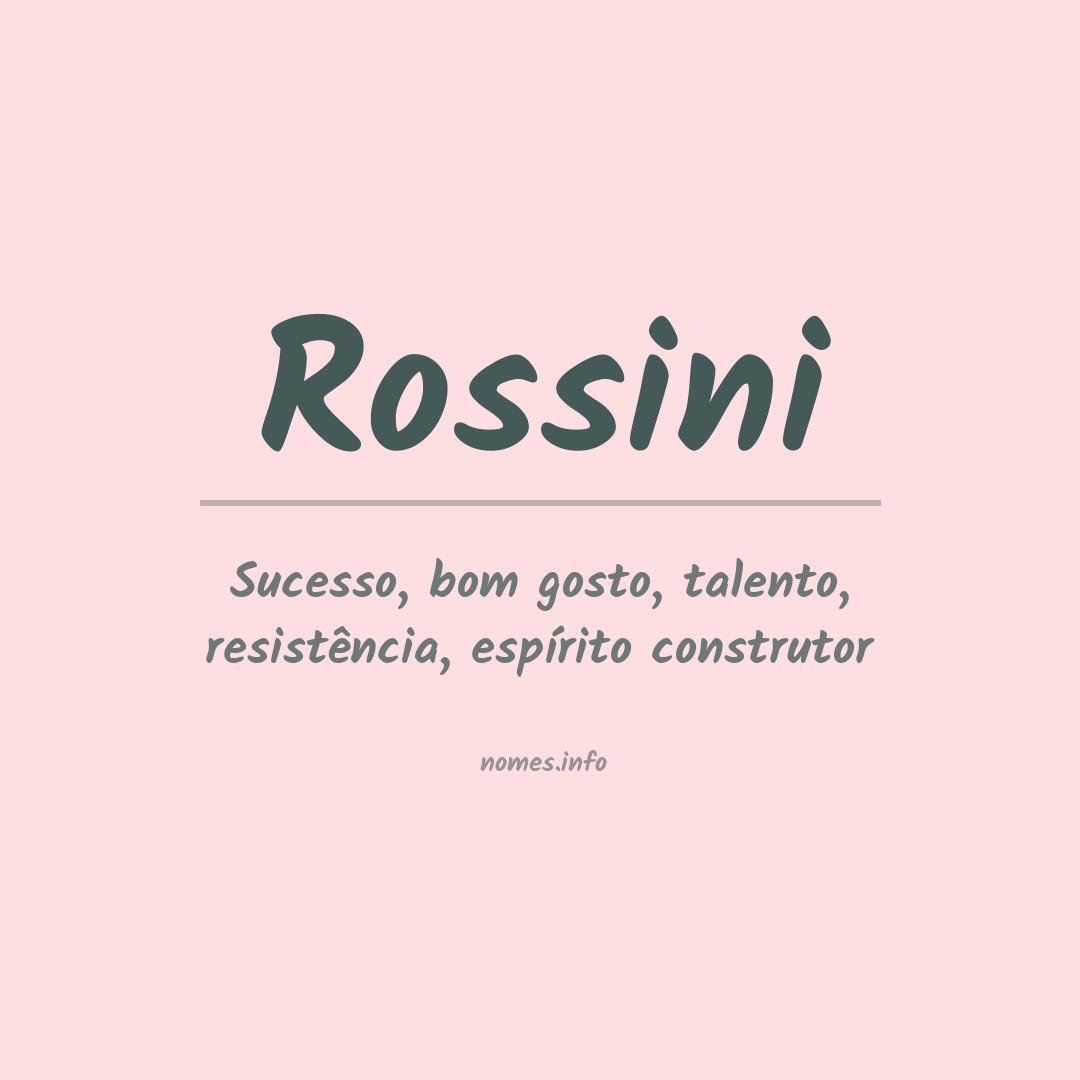 Significado do nome Rossini