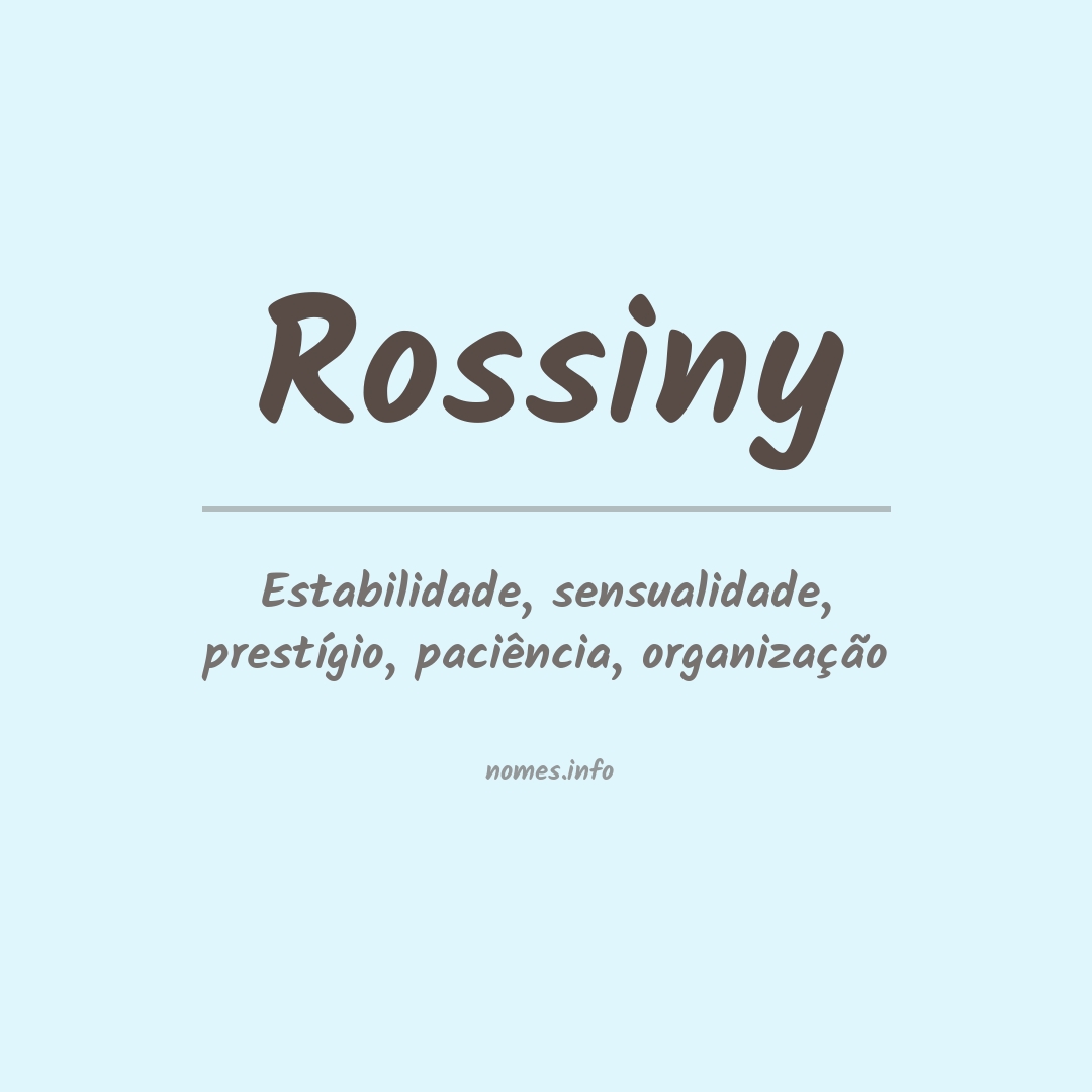 Significado do nome Rossiny