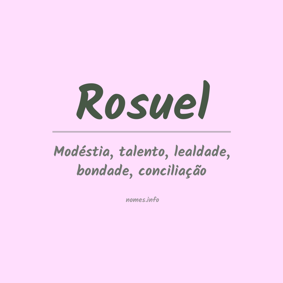 Significado do nome Rosuel