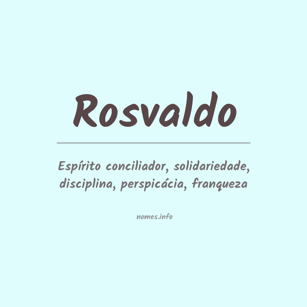 Significado do nome Rosvaldo