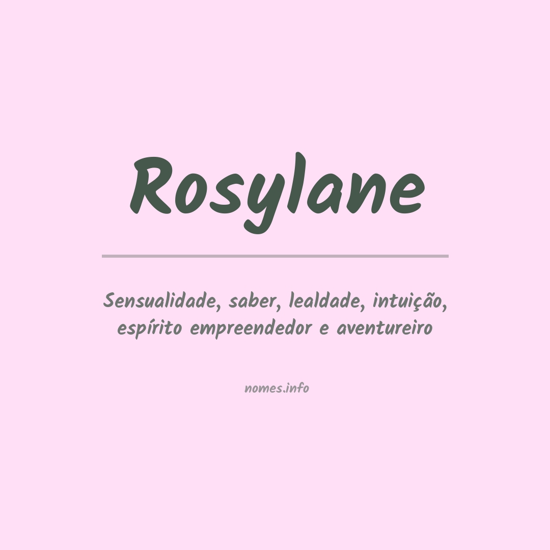 Significado do nome Rosylane