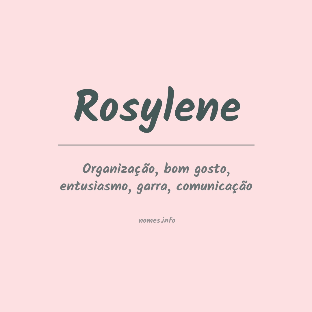 Significado do nome Rosylene