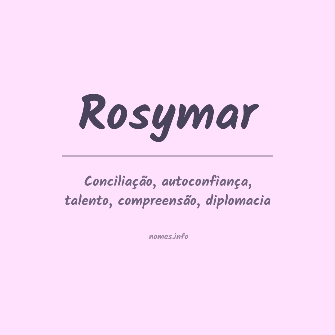 Significado do nome Rosymar