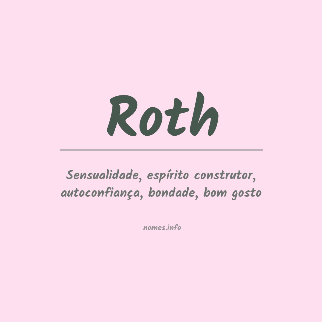 Significado do nome Roth