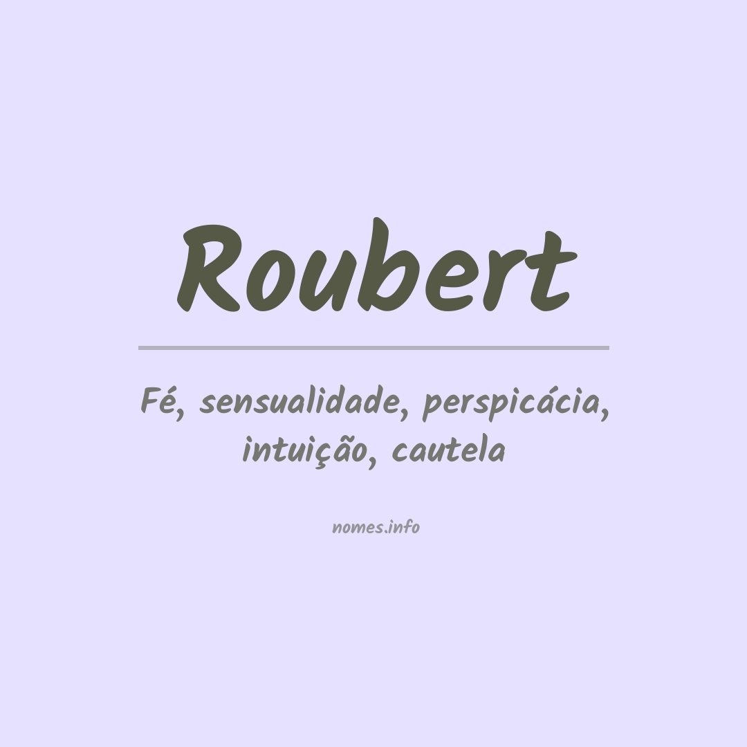 Significado do nome Roubert