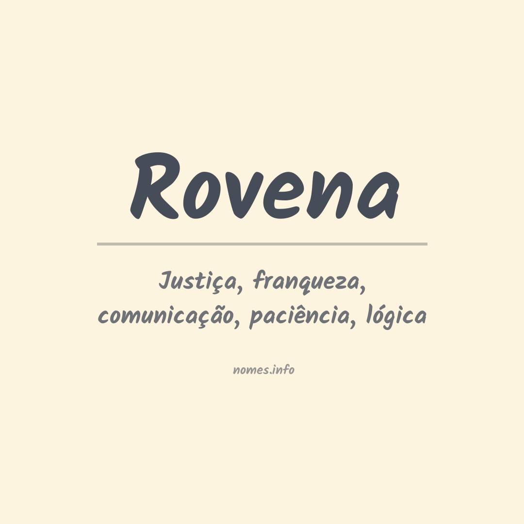 Significado do nome Rovena