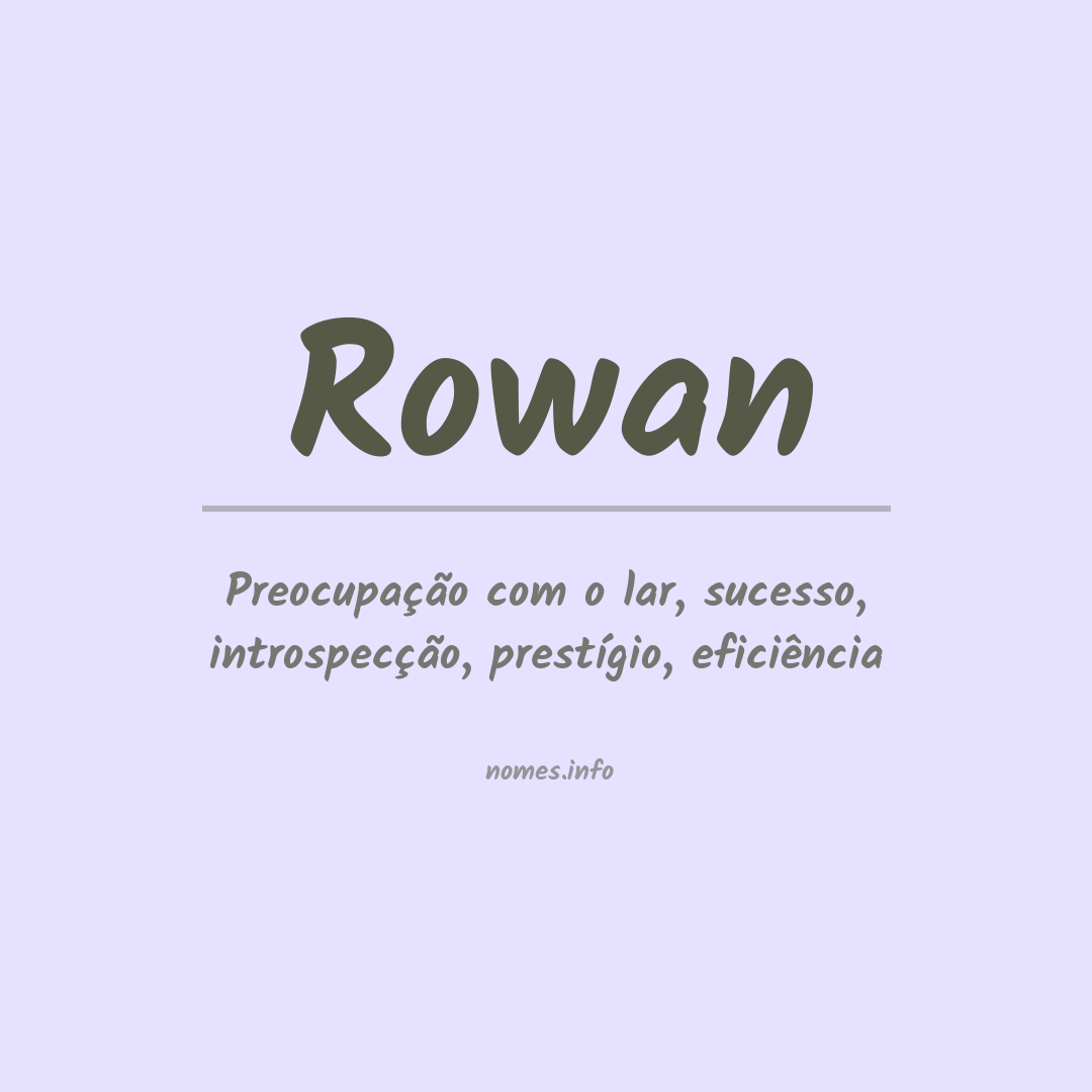 Significado do nome Rowan