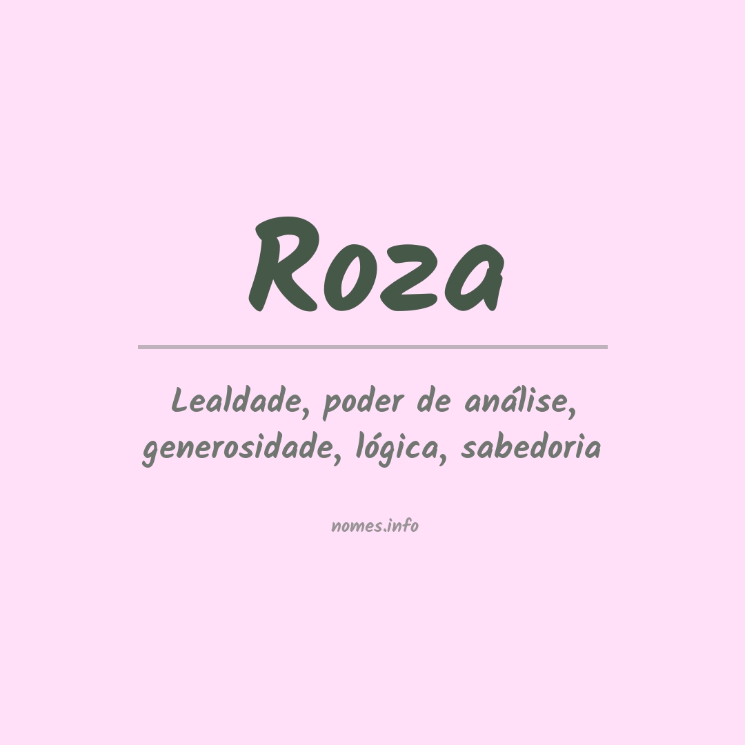 Significado do nome Roza