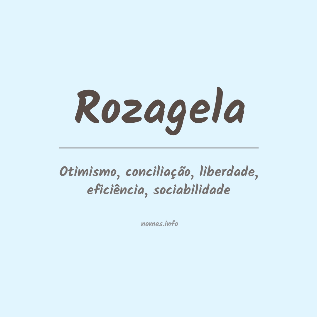 Significado do nome Rozagela