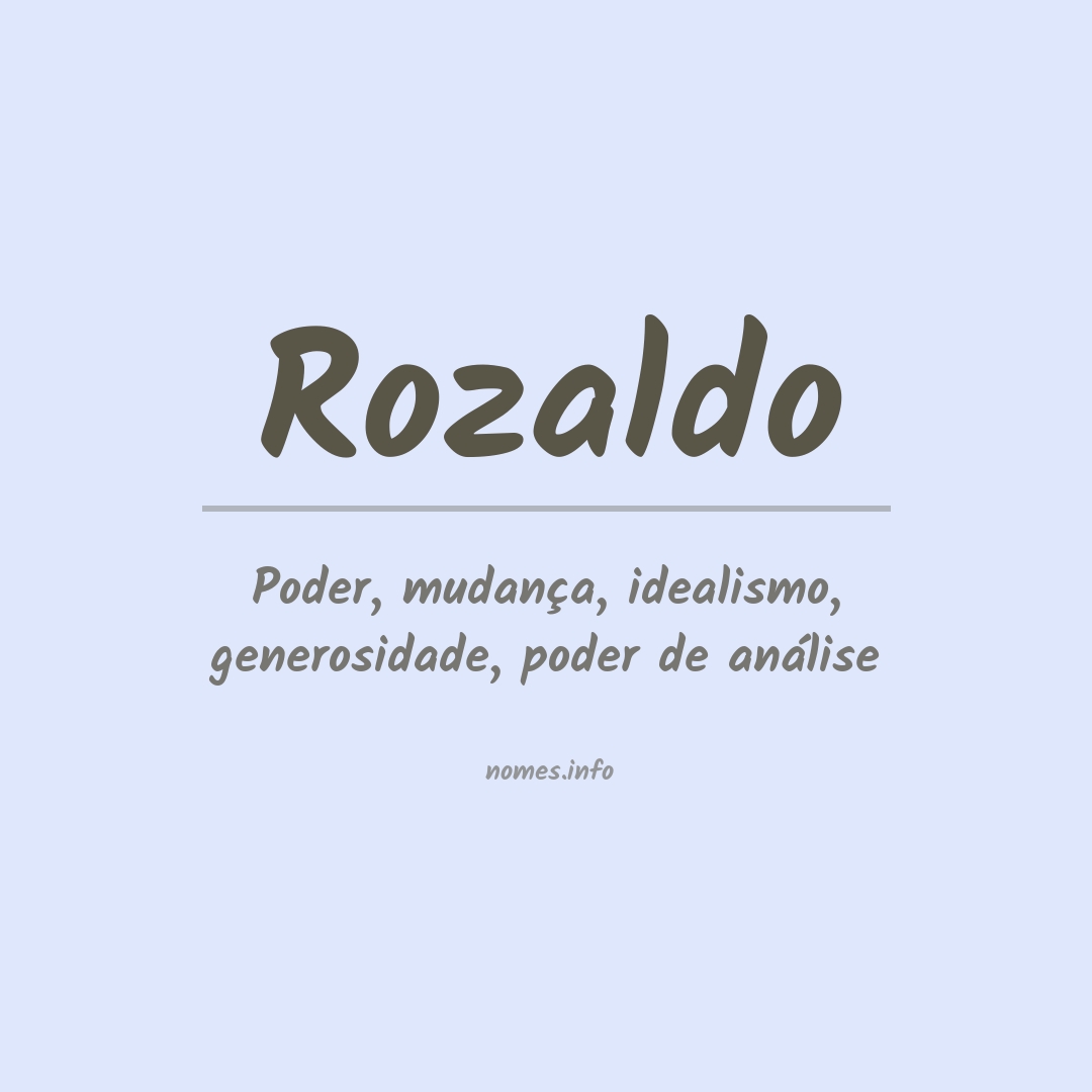 Significado do nome Rozaldo