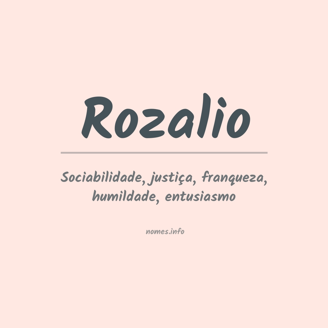 Significado do nome Rozalio