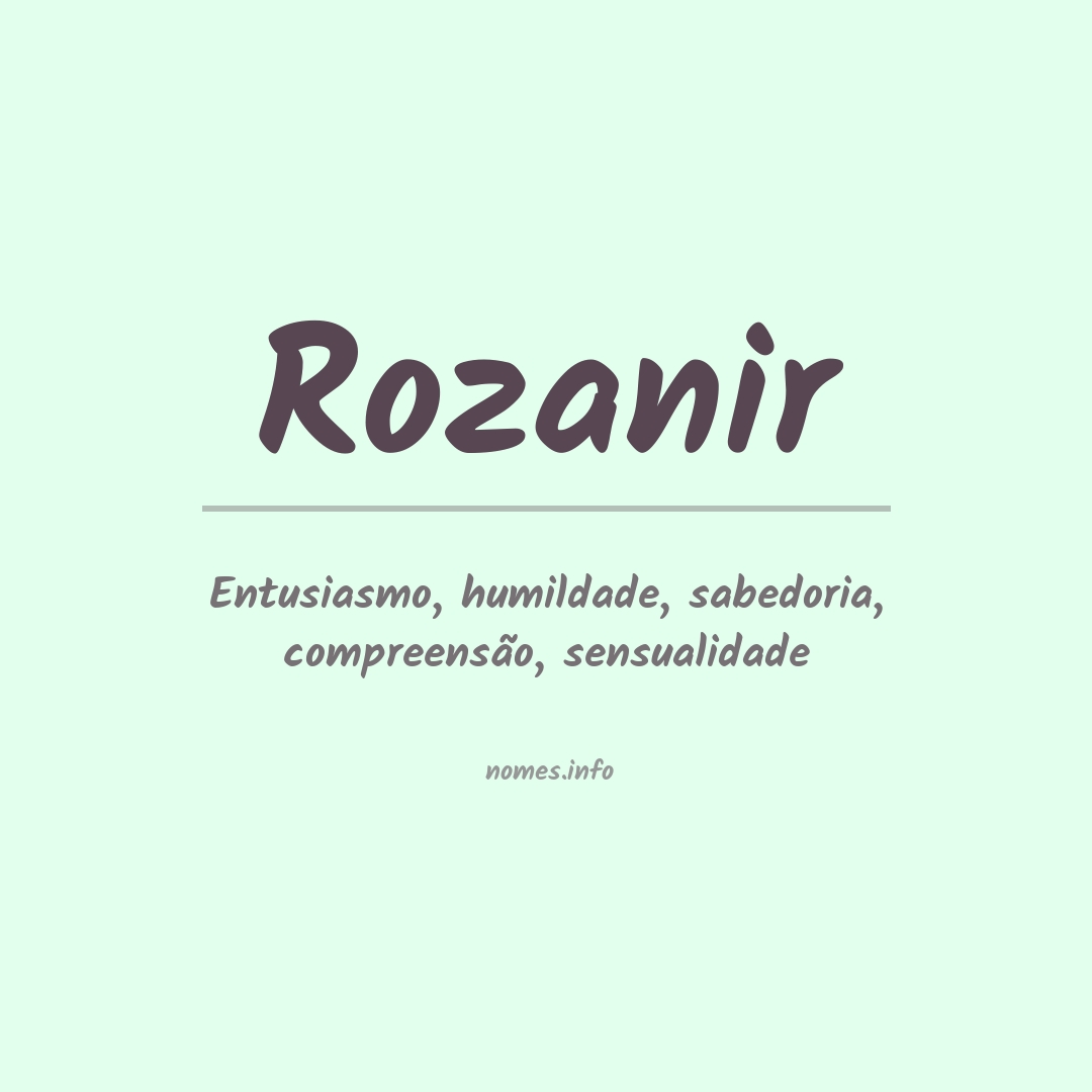 Significado do nome Rozanir