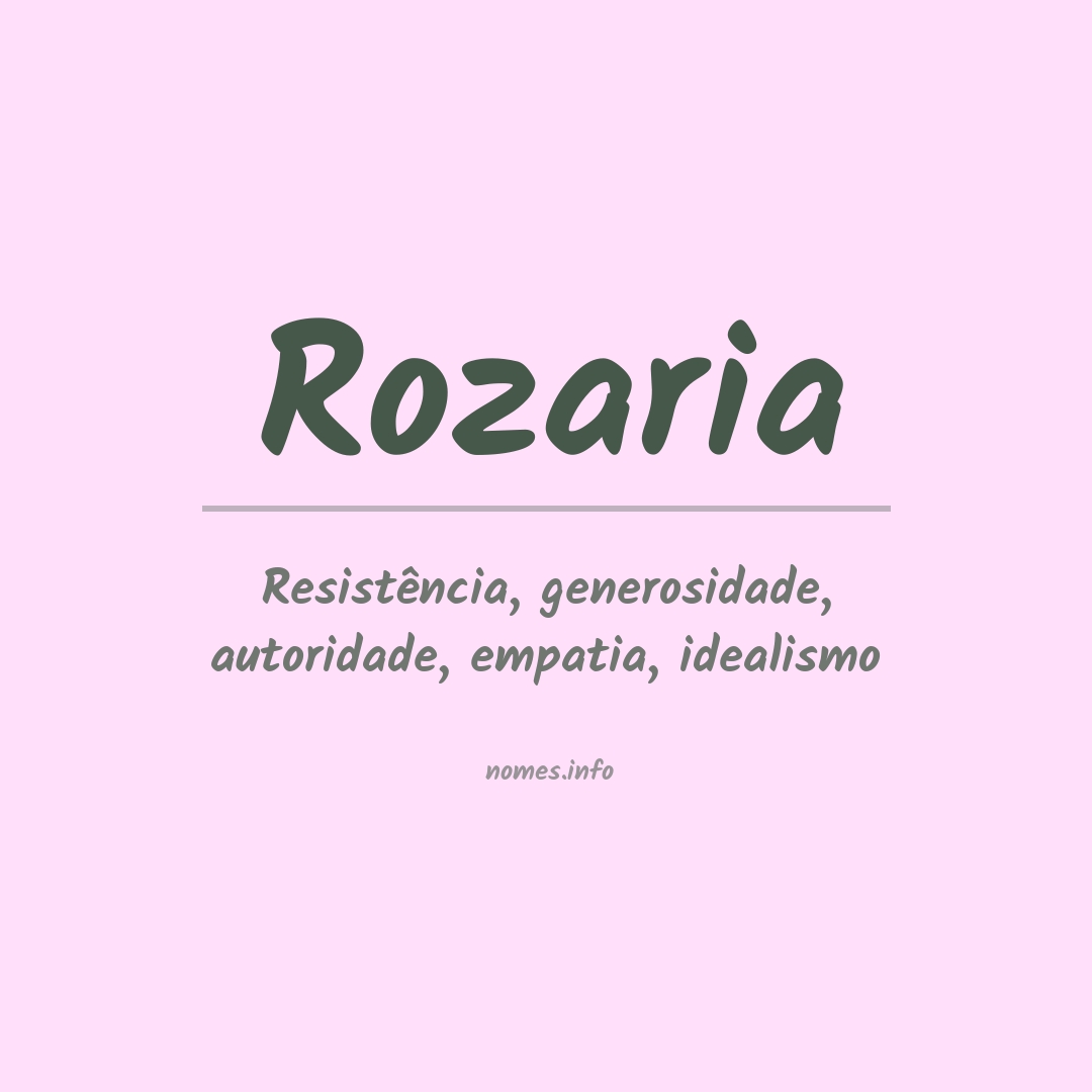 Significado do nome Rozaria